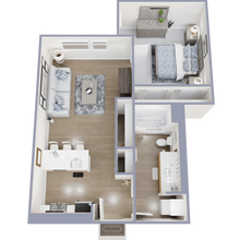 1 Bed 1 Bath 505 floor plan